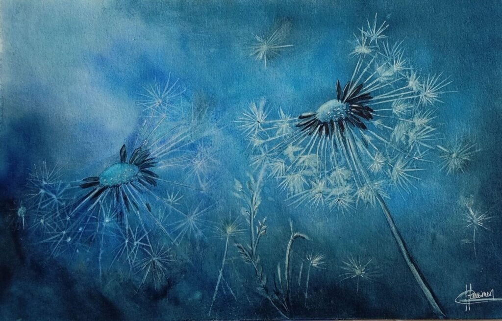 Christiane PARRAMON - Les marais 41 x 31 cm