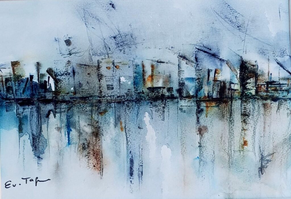 Evelyne TAGNERES - Le silence des quais 20 x 29 cm