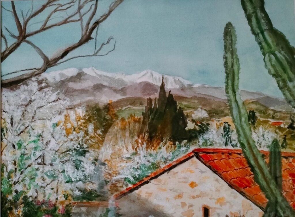 Patricia LOMBARDOT - Canigou 20 x 30 cm