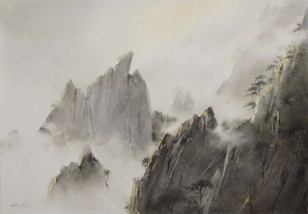Les sommets dans la brume — Christine Créhalet
