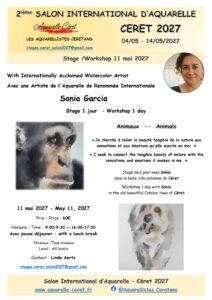 Affiche du stage « Animaux » — Sonia Garcia